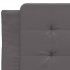 Estructura cama con luces LED cuero sintético gris 100x200