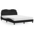 Cama con colchón cuero sintético negro 120x200