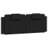 Cama con colchón cuero sintético negro 120x200