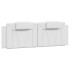 Cama con colchón cuero sintético blanco 160x200