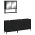 Juego de muebles de baño 3 pzas madera contrachapada