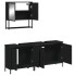 Juego de muebles de baño 3 pzas madera contrachapada