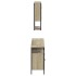 Set de muebles de baño 3 pzas madera contrachapada roble