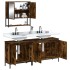 Set de muebles baño 3 pzas madera contrachapada roble