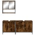 Set de muebles baño 3 pzas madera contrachapada roble