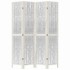 Biombo separador de 4 paneles madera maciza Paulownia