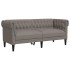 Sofá Chesterfield de 2 plazas tela gris