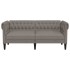 Sofá Chesterfield de 2 plazas tela gris