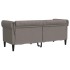 Sofá Chesterfield de 2 plazas tela gris