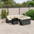 Set de sofás de jardín 8 piezas y cojines ratán sintético