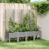 Jardinera con enrejado PP gris claro 160x40x142