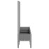 Jardinera con enrejado PP gris claro 160x40x142