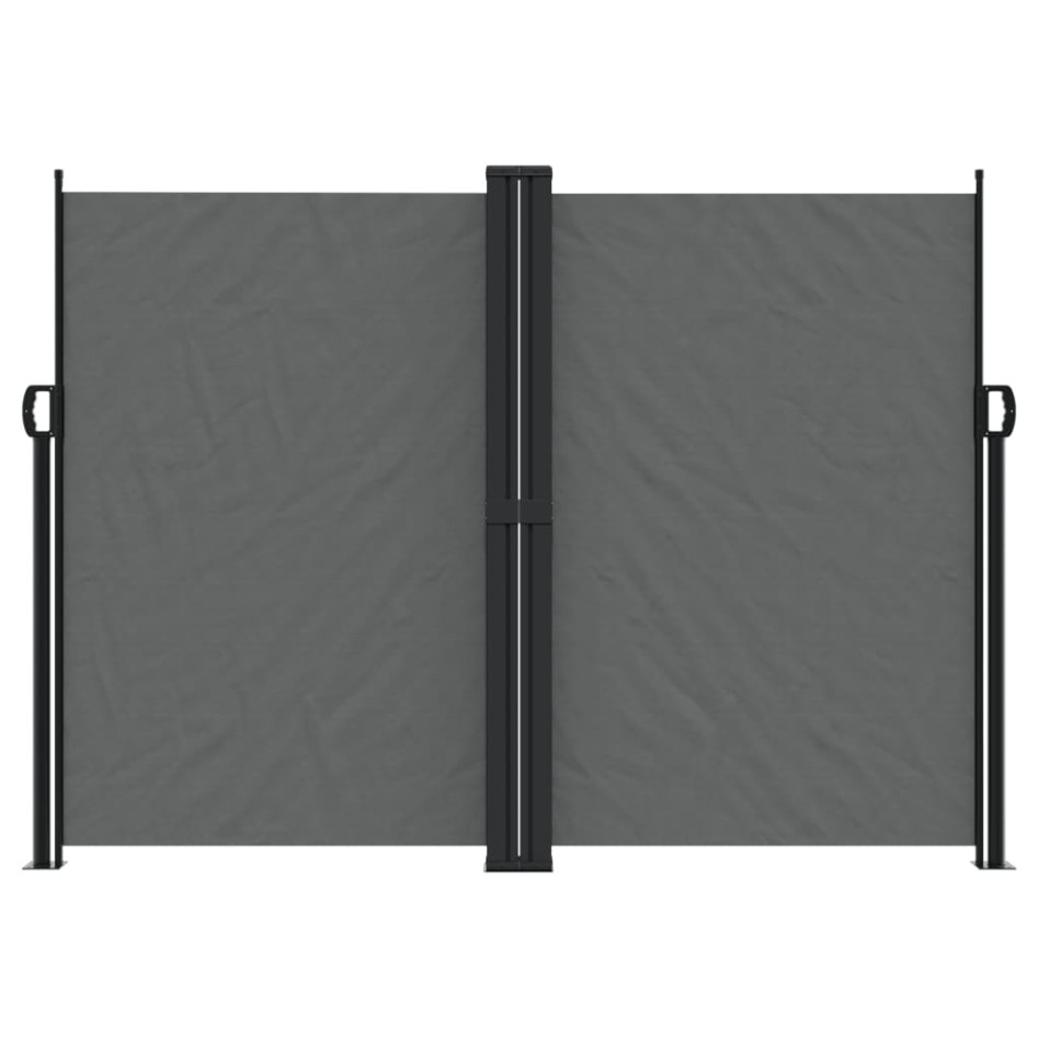 Toldo lateral retráctil gris antracita 180x600