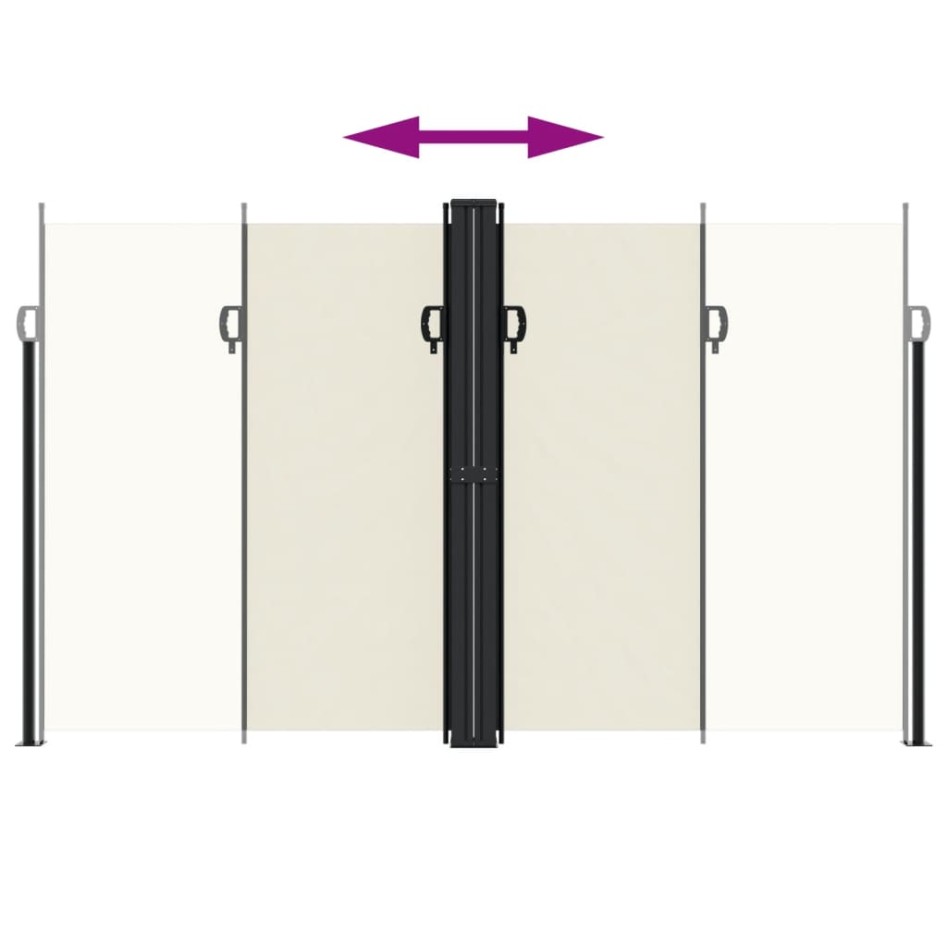 Toldo lateral retráctil crema 200x600