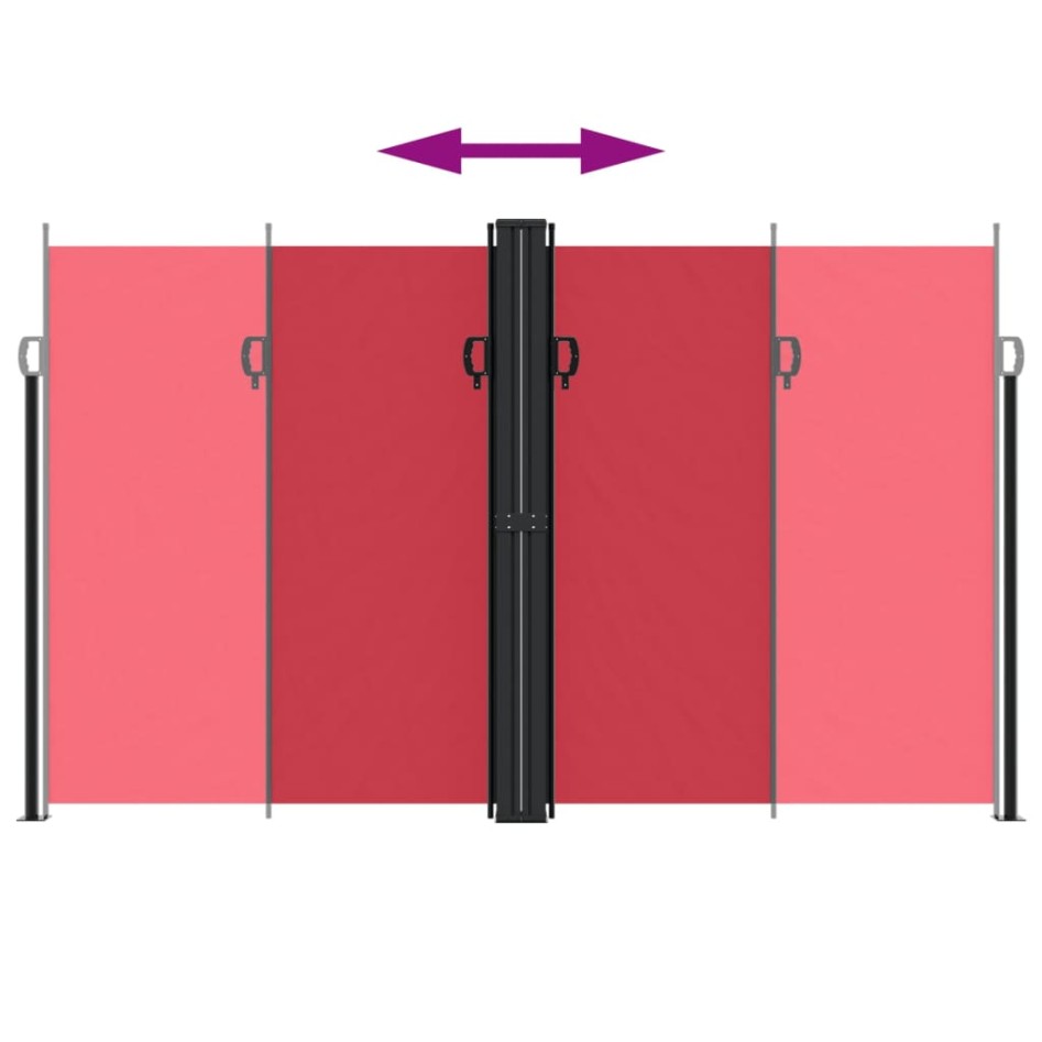 Toldo lateral retráctil rojo 200x600