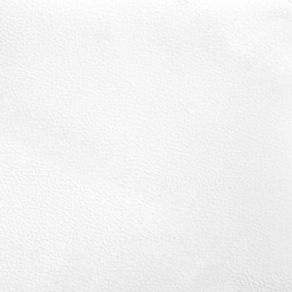 Estructura cama cabecero cuero sintético blanco negro 90x200