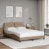Estructura cama sin colchón cuero sintético capuchino