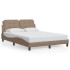 Estructura cama sin colchón cuero sintético capuchino