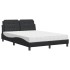 Cama con colchón cuero sintético negro 120x200