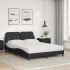 Cama con colchón cuero sintético negro 120x200