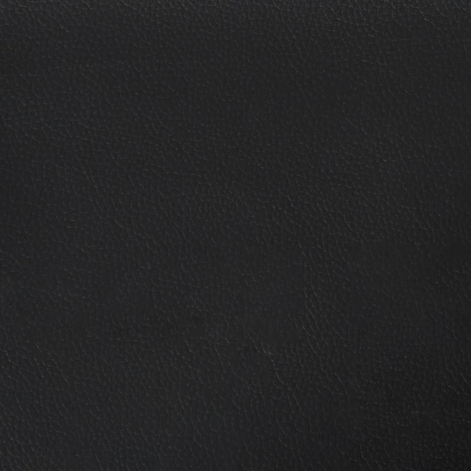 Cama con colchón cuero sintético negro 120x200