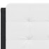 Cama con colchón cuero sintético negro y blanco 140x200