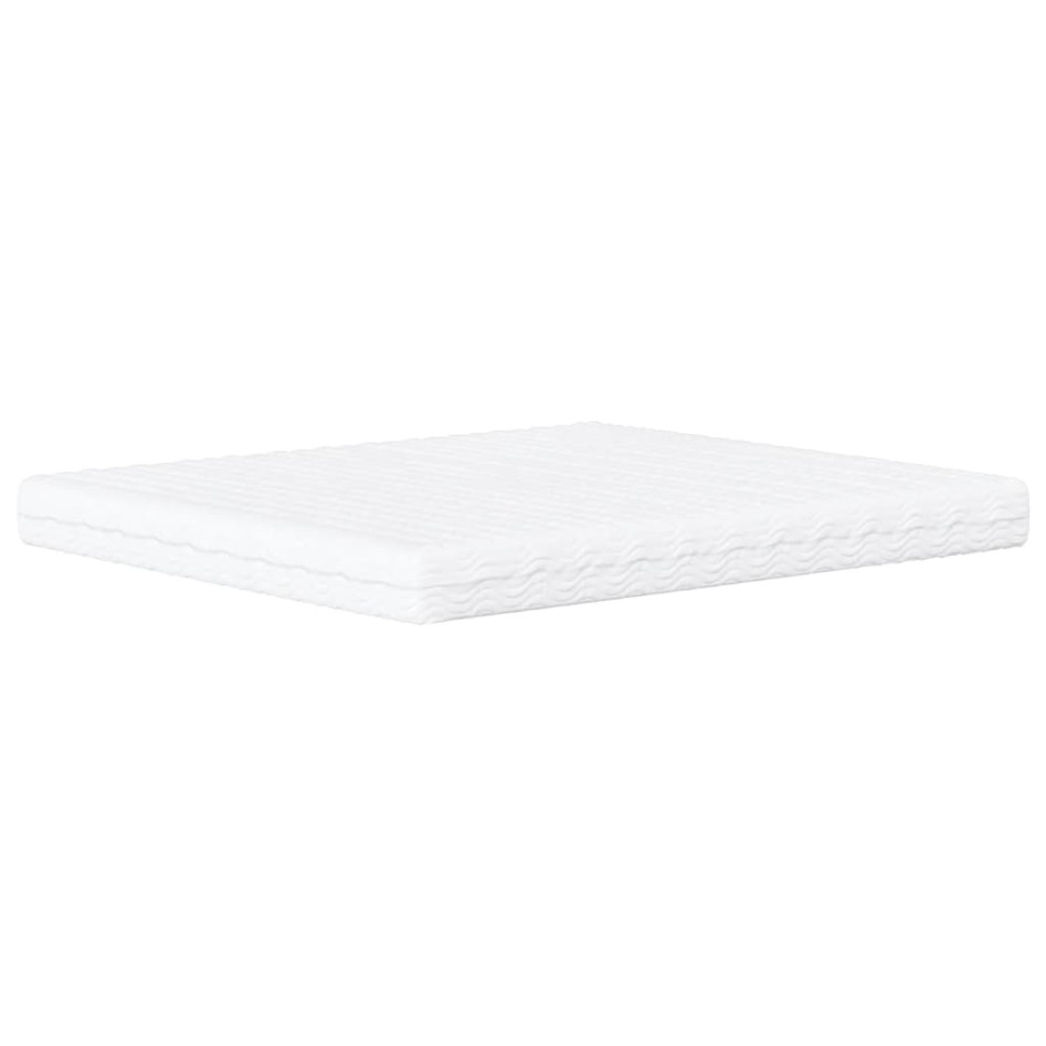 Cama con colchón cuero sintético negro 160x200