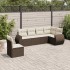 Set sofás de jardín 6 piezas y cojines ratán sintético