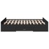 Cama con cajones madera de ingeniería negro 135x190