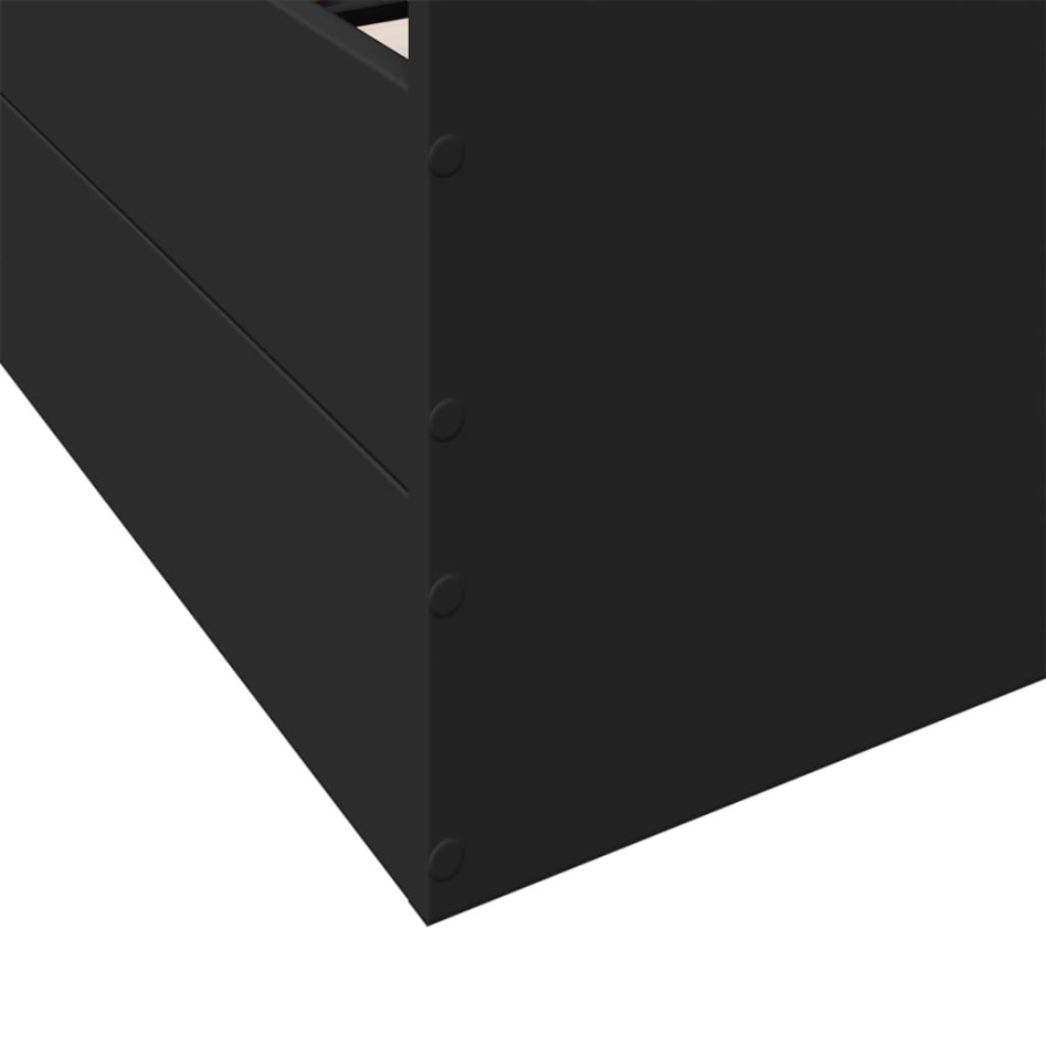 Cama con cajones madera de ingeniería negro 135x190