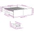 Cama con cajones madera de ingeniería negro 135x190
