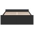 Cama con cajones madera de ingeniería negro 120x190