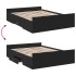 Cama con cajones madera de ingeniería negro 120x190