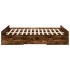 Cama con cajones madera de ingeniería roble ahumado 150x200