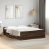 Cama con cajones madera de ingeniería marrón roble 135x190
