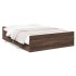 Cama con cajones madera de ingeniería marrón roble 135x190
