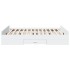 Estructura cama con cajones madera ingeniería blanca 150x200