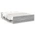 Cama con cajones madera ingeniería gris Sonoma 160x200