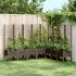 Jardinera con enrejado PP marrón 200x160x142