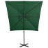 Sombrilla voladiza con poste y luces LED 250 cm