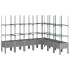 Jardinera con enrejado PP gris claro 200x160x142,5