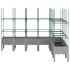 Jardinera con enrejado PP gris claro 200x160x142,5