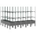 Jardinera con enrejado PP gris claro 200x160x142,5