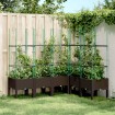 Jardinera con enrejado PP marrón 160x120x142,5 cm
