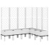 Jardinera con enrejado PP blanco 160x120x142