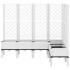 Jardinera con enrejado PP blanco 160x120x142