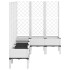 Jardinera con enrejado PP blanco 160x120x142