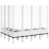 Jardinera con enrejado PP blanco 160x120x142