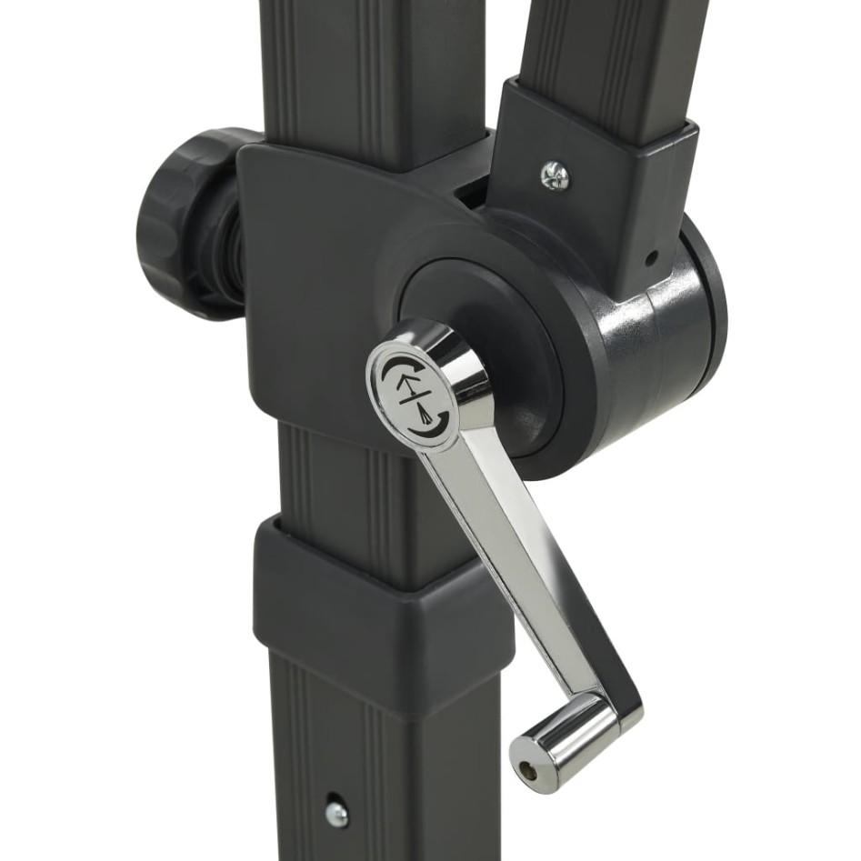 Sombrilla voladiza con poste y luces LED 250 cm