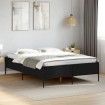 Estructura de cama madera de ingeniería y metal negro 120x200cm